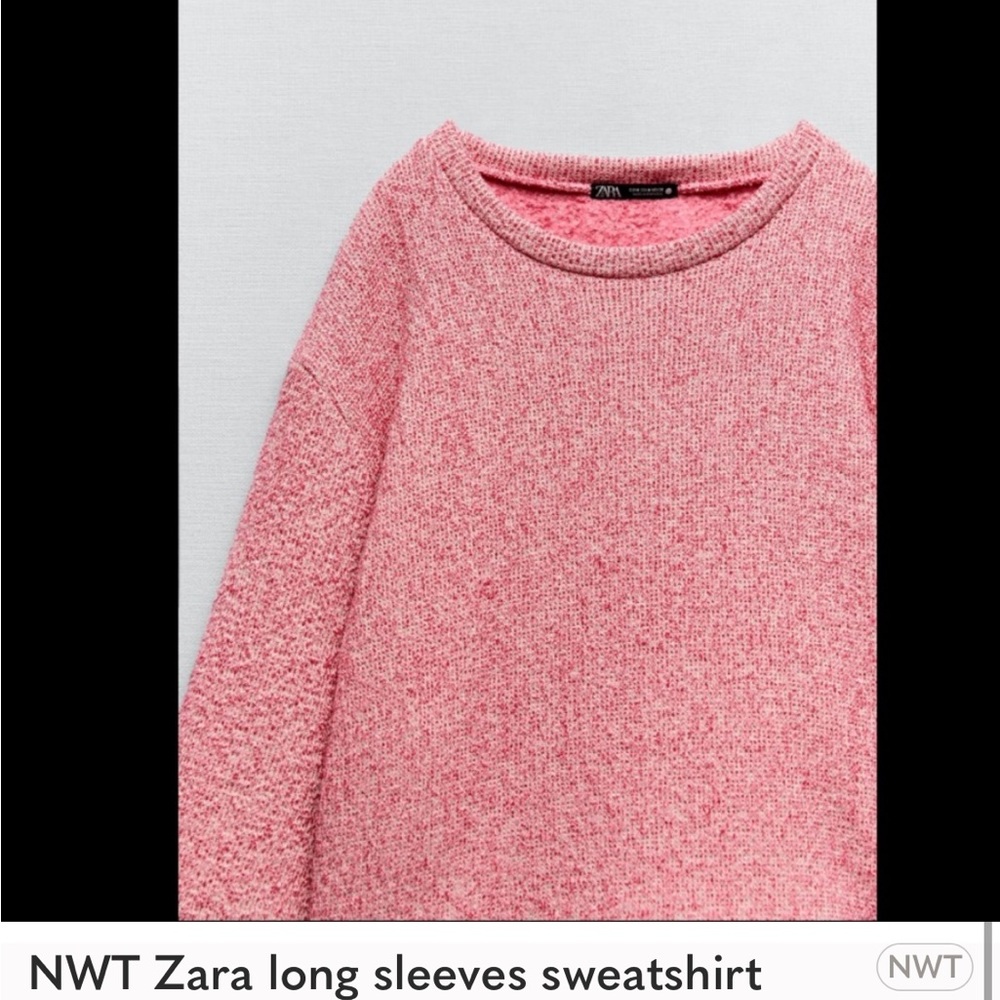 Zara size small new with tags generous fit fleece lined sweater sweatshirt - Picture 7 of 16